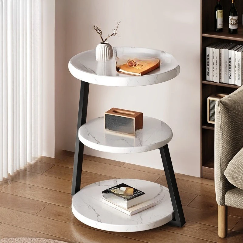 

Swedish light luxury round side tables multi-layer Modern design coffee tables Simplicity столик журнальный home furniture