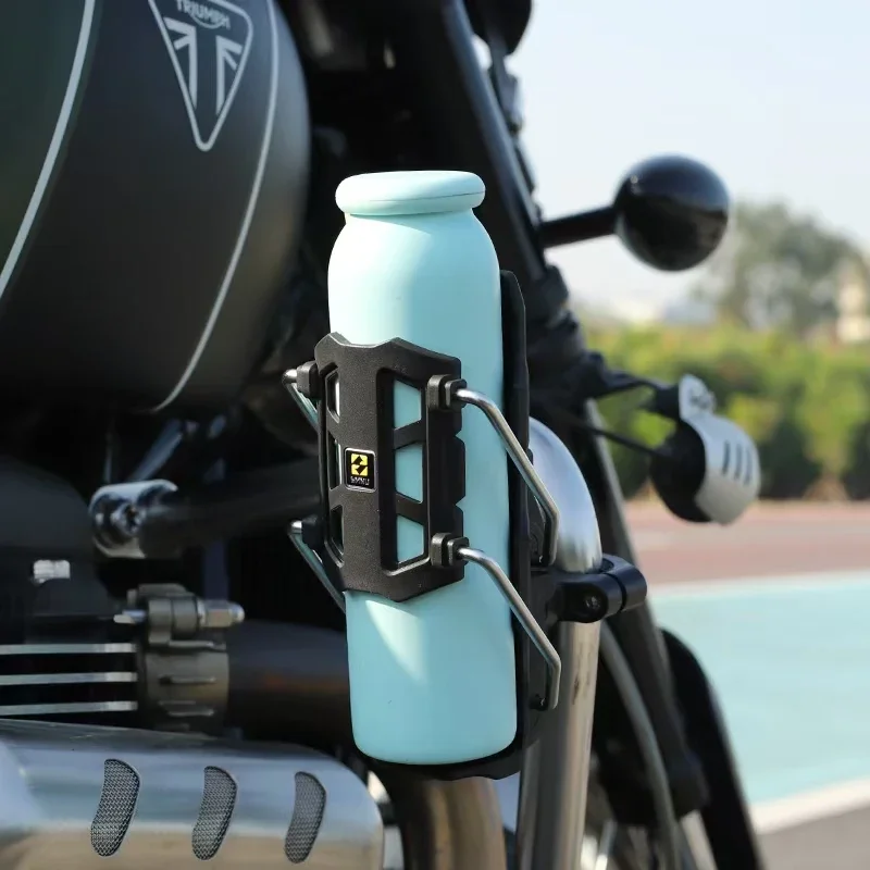 

SMNU Universal Bike Motorcycle Water Bottle Holder Adjustable Handlebar Cup Cage for MTB Road Cycling, ADV Motorcycles Durable