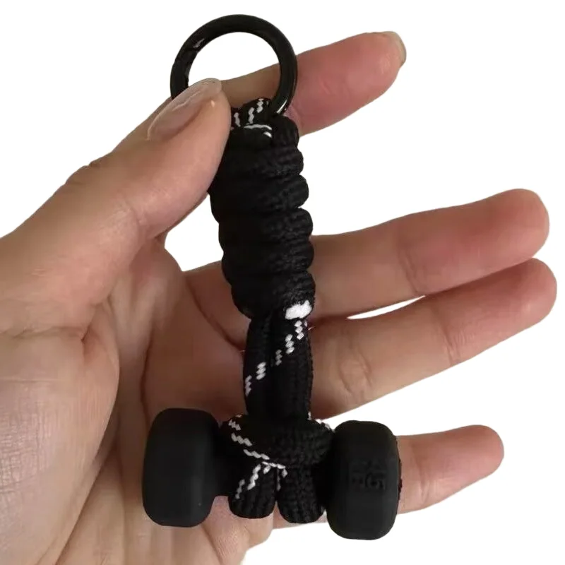 Neuer Fitness-Serie-Schlüsselanhänger, handgewebt, Kettlebell, Hantel, Schlüsselanhänger, Geschenk für Fitness-Enthusiasten, modischer Charm-Taschenanhänger – Detail 8