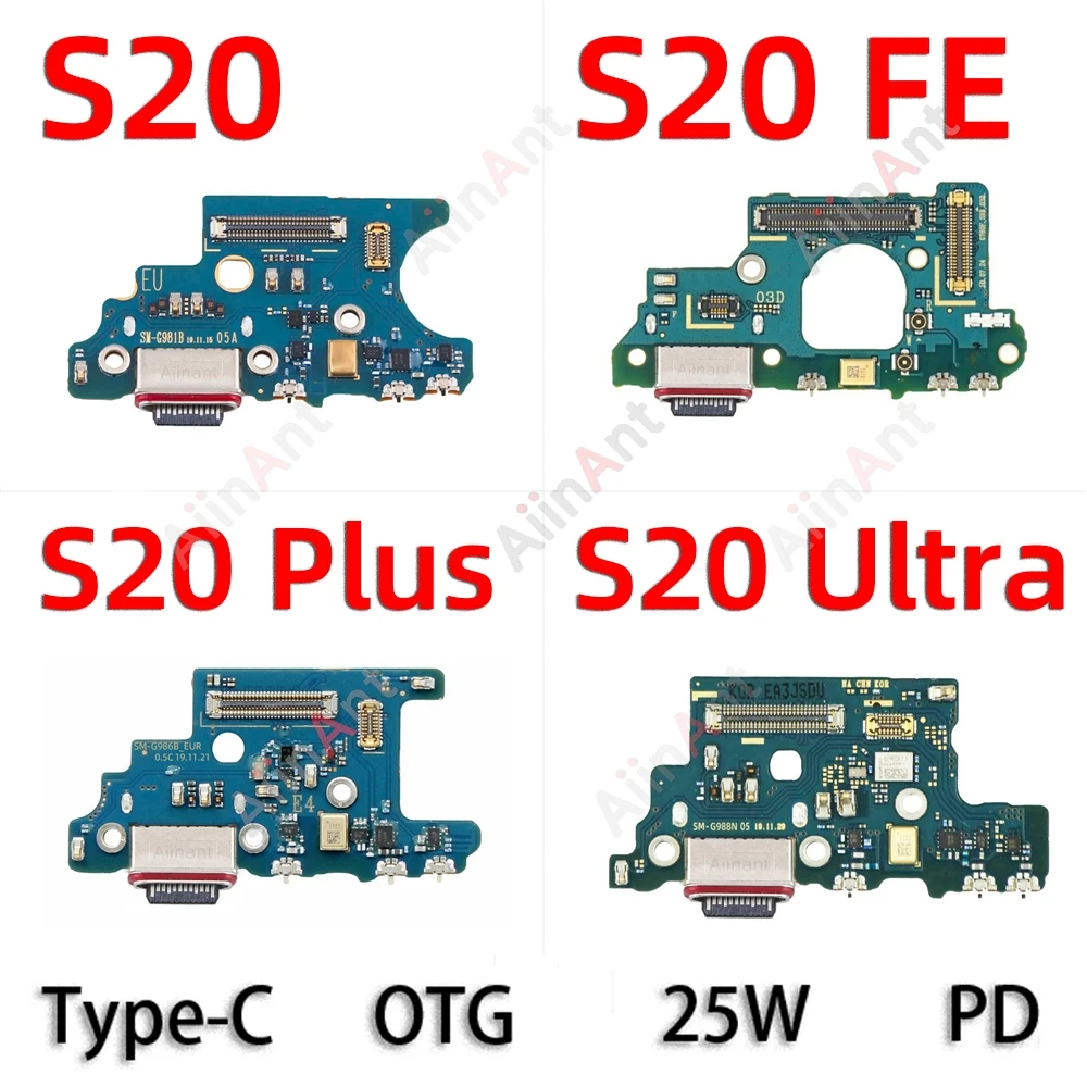 USB Mic Board Dock Charger Connector Charging Port Flex Cable For Samsung Galaxy S20 Plus Ultra FE G985F G986B G986F G986N G980F