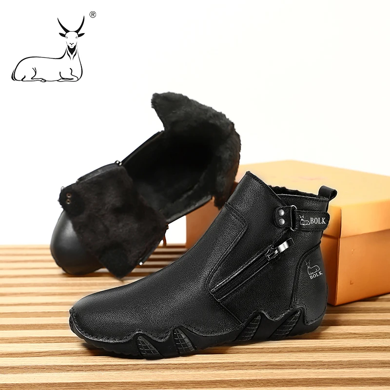 

Мужские ботинки 2024, зимние походные зимние ботинки с высоким вырезом на подкладке, повседневные ботинки челси, кожаная рабочая одежда, горные ботинки