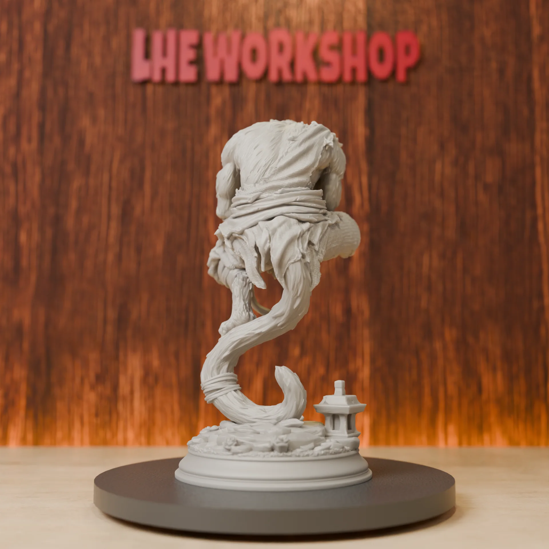 Tabaxi Wandering Monk Miniatures | 28mm-75mm | Resin 3D Printed DND Pathfinder Mini | Unpainted Grey