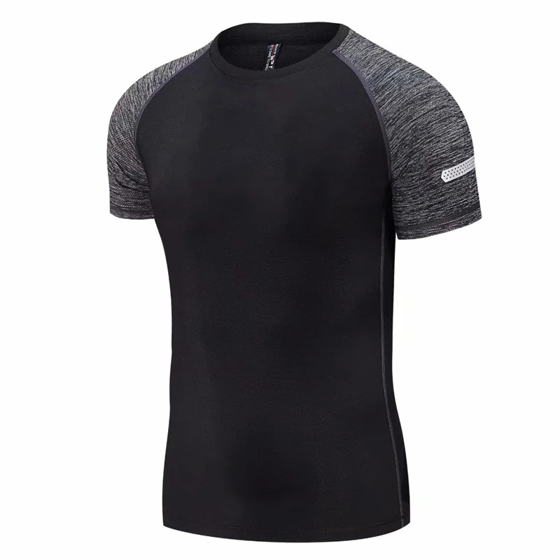 Men Running T shirt GYM fitness Compression Tight Clothes Sports Football Basketball Cycling Quick dry Tshirt