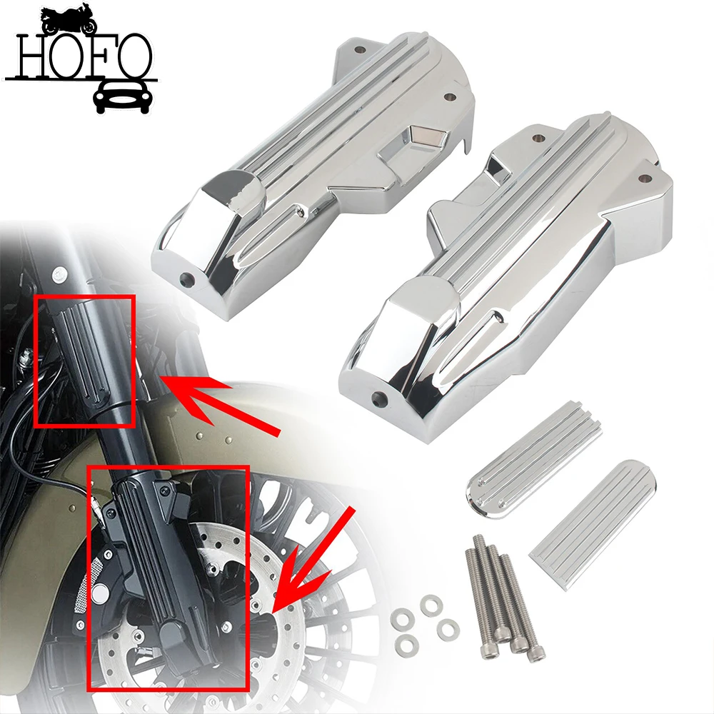 

Motorcycle Upper Fork Slider Accents Lower Forks Covers For Harley Electra Glide Street Glide Road King FLHR FLHRXS FLHX