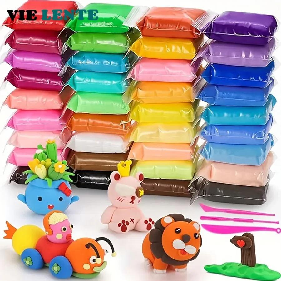 36 Color Clay Air-dried Clay Set, Ultra Light Plastic Clay with Carving Tools, DIY Crafts Gifts for Friends DIY for Children