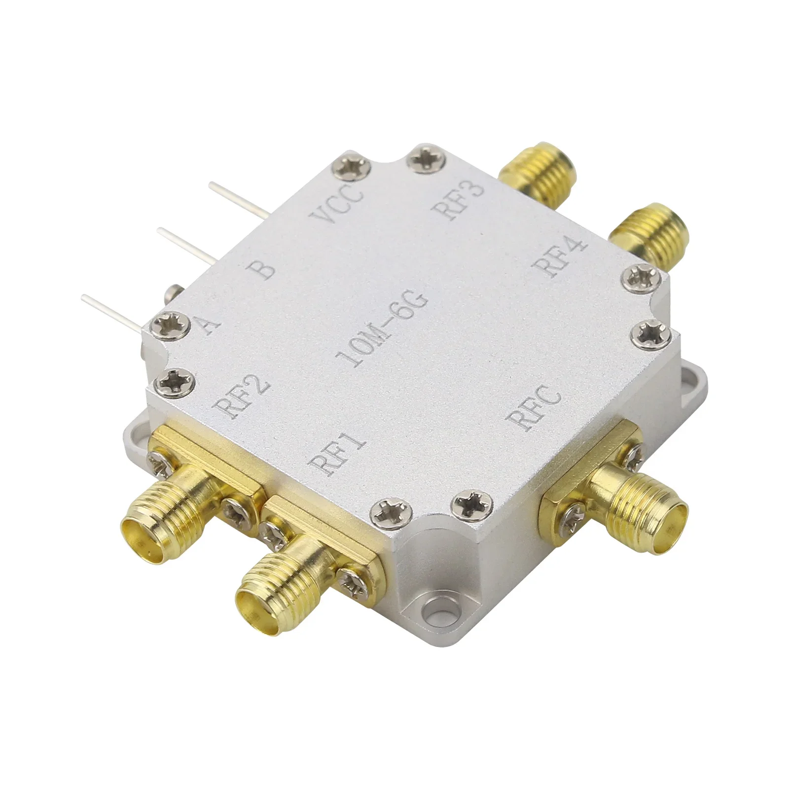 

2026 10MHz-6GHz SP4T Switch Electronic RF Switch with Shell Small Size High Isolation Low Insertion Loss