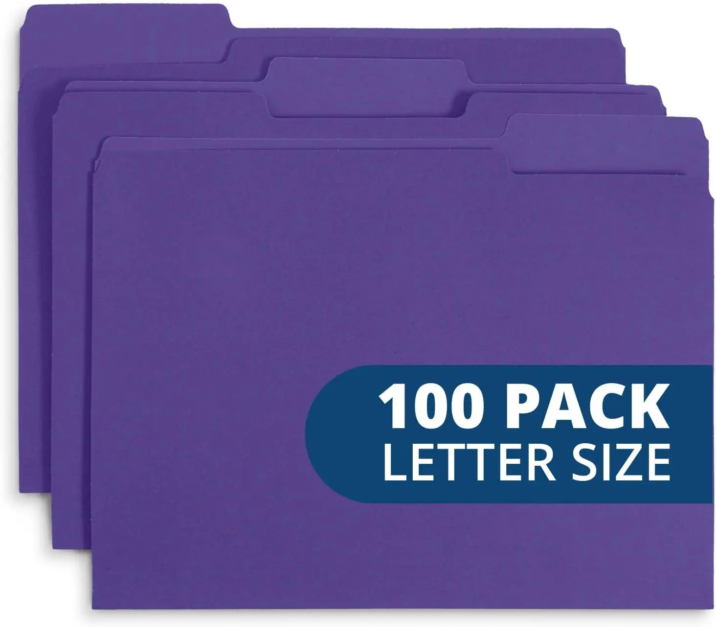 

Пурпурные папки для документов формата Letter, с вырезанным язычком 1/3, отличные для организации и удобного хранения файлов, 100 штук в коробке