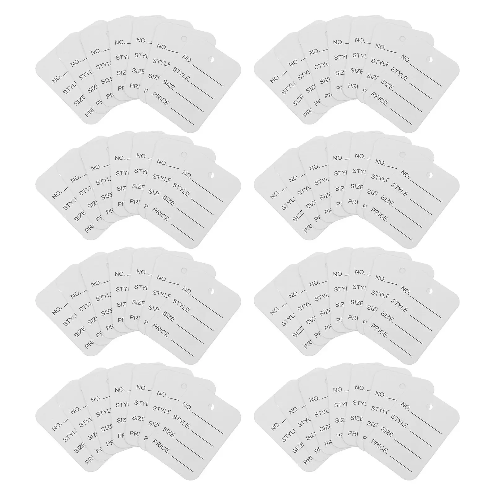 100Pcs Clothing Price Tags Blank Paper Hang Tags for Retail Shops Clothes Selling 2x1.4 Printable Hanging Labels for Merchandise