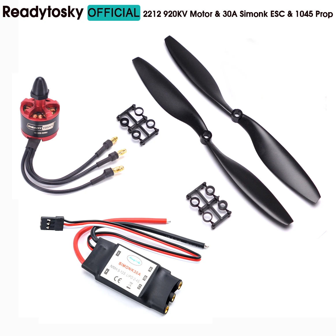 2212 920KV Brushless Motor CW / CCW + 30a simonk brushless ESC + 1045 Propeller for F450 F550 S550 F550 Quadcopter Frame