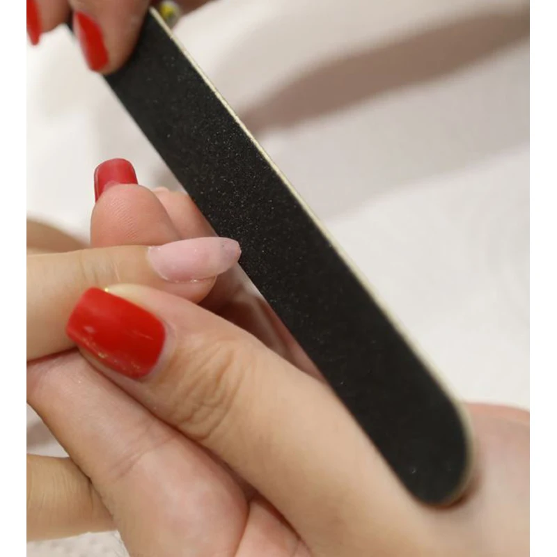 6Pcs/Set Golden Color One Side Fingernail File Cheap Wholesale Professional Glitter Nail Beauty Care Tool