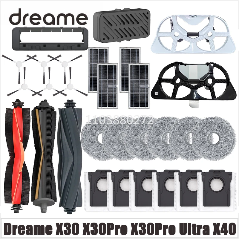 Dreame X30, L30, S10PU m30s 소모품 arm Replacement Main Side Brush Filter Mop Dust Bag sweeping robot base station cleaning tray