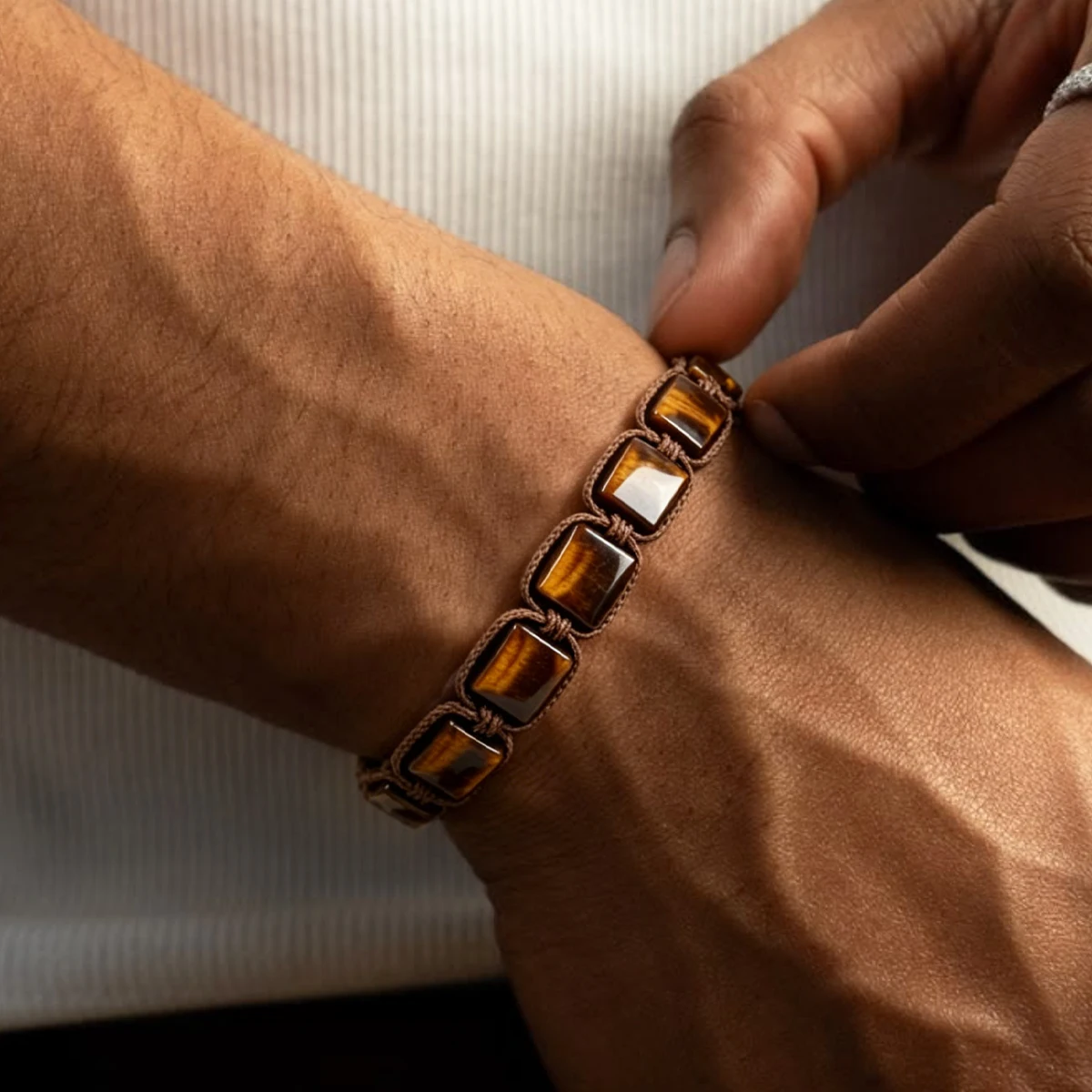 Herren-Armband aus natürlichem Citrin, gewebtes Armband, roher gelber Kristall, zieht Reichtum, Fülle, Heilstein, Schmuck, Geschenk für männliche Geschäftsleute – Detail 36