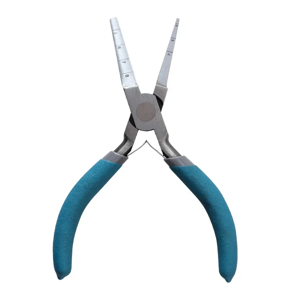 Handle Nickel Iron Single Section Round Concave Pliers Handmade Jewellery Hardware Making Tool Sharp-Nose Diagonal Portable