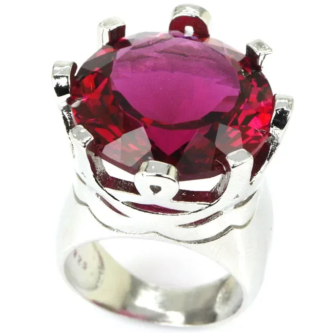 Bagues personnalisées en argent Sterling massif 925, 15g, grande pierre précieuse, Tsavorite verte, grenat, Tanzanite violette, Tourmaline, plusieurs tailles