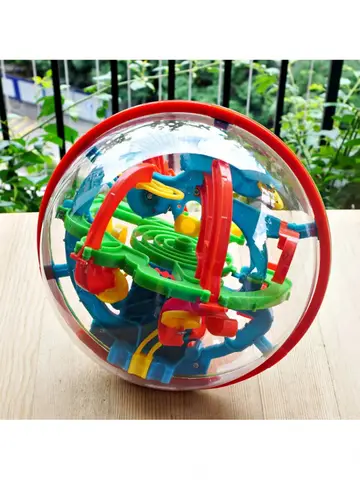 3D Maze Ball Puzzle Game - Perplexus Labyrinth IQ Challenge with Display Stand for Kids & Adults, Brain Teaser Gift