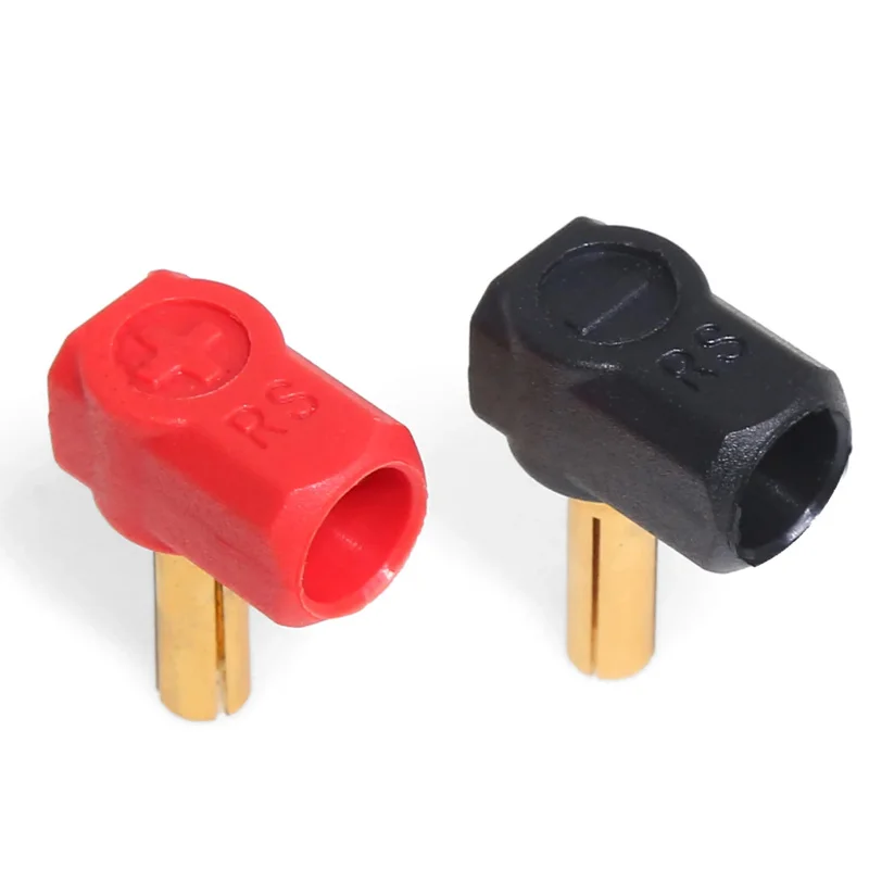 Plugs e apertos de metal dissipador de calor, Peças do carro RC Crawler, Shell rígido em forma de L, 1:10 caminhão off-road, 4mm, 4mm, 2 peças por conjunto