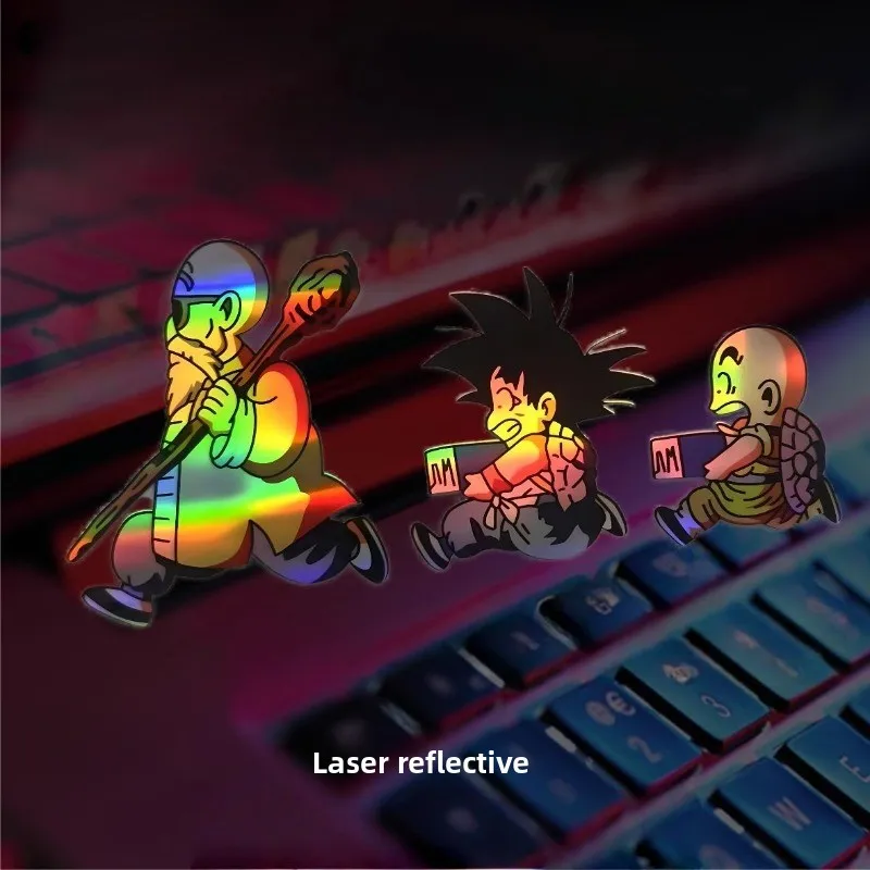 Dragon Ball Laser Car Funny Sticker Reflective Waterproof  Decals for Car Bumper Windows Motorcycle Laptop Walls Car Accessories