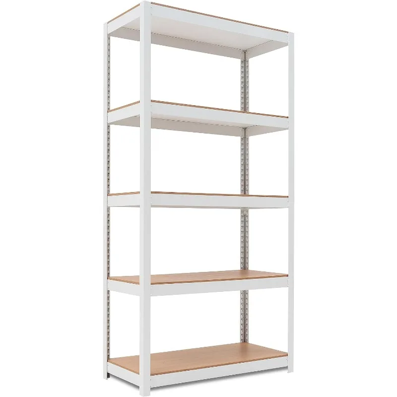 House 5Tier Laminated Boltless Metal Shelving Unit Adjustable Storage Utility Rack Heavy Duty Shelves Organization 1Pack