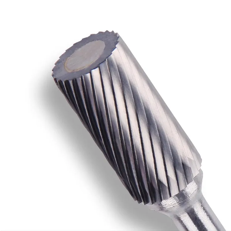 ROMTIC Carbide Electric Grinder Polishing Tools Single/2-Flute File Grinding Head Reaming Electric Rotary Drill Bits