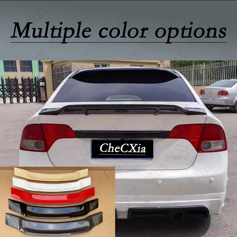 For Honda Eighth Generation Civic FD2 2005-2011 High Quality ABS Material Carbon Fiber Look Rear Spoiler Trunk Lid R Style