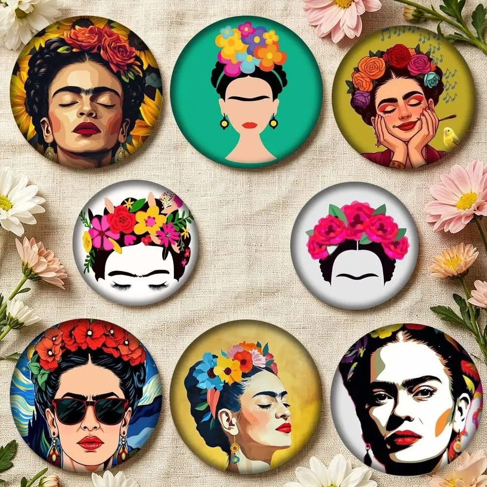 F-Frida Kahlo S-Self Portrait Art  25mm 32mm 44mm 58mm 75mm Brooches Badges Pins for Accessories Gift