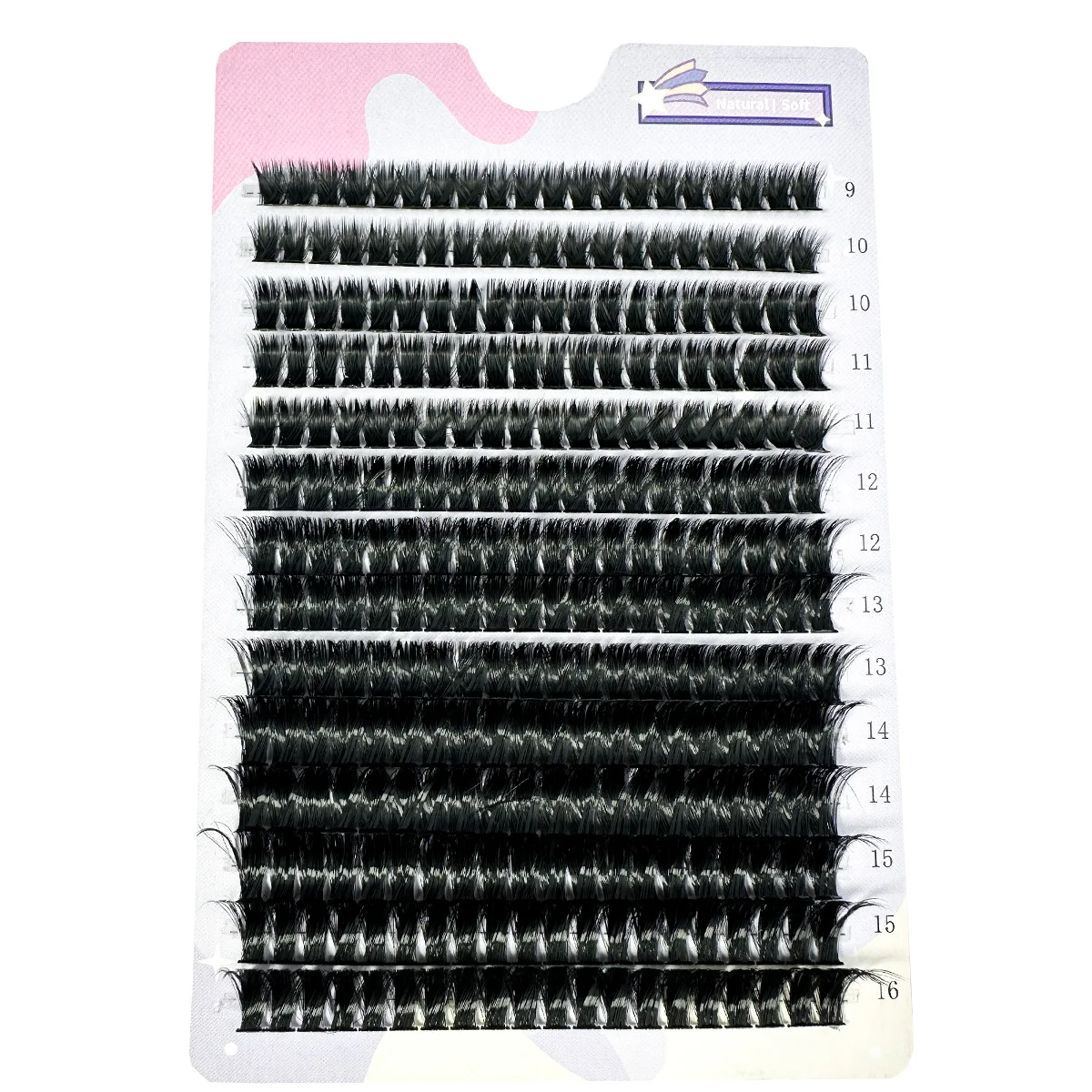 Neue 14 Reihen 280 Cluster 40D Mix 9-16 mm Cluster-Wimpernverlängerung Natürliche dicke gefälschte Wimpern 3D-Streifen Einzelwimpern