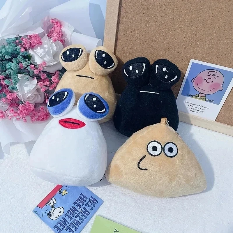 10cm Game My Pet Alien Pou Plush Keychain Furdiburb Emotion Alien Plushie Stuffed Animal Pou Doll For Kids Birthday Gift