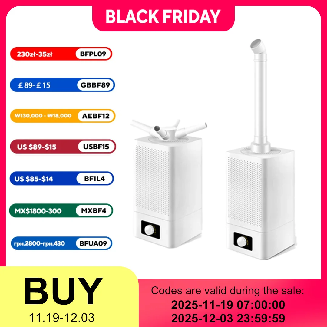 11L Large Capacity Ultrasonic Industrial Humidifier 220V Mute Big Fog Air Humidifier For Greenhouse Tobacco Warehouse Atomizer