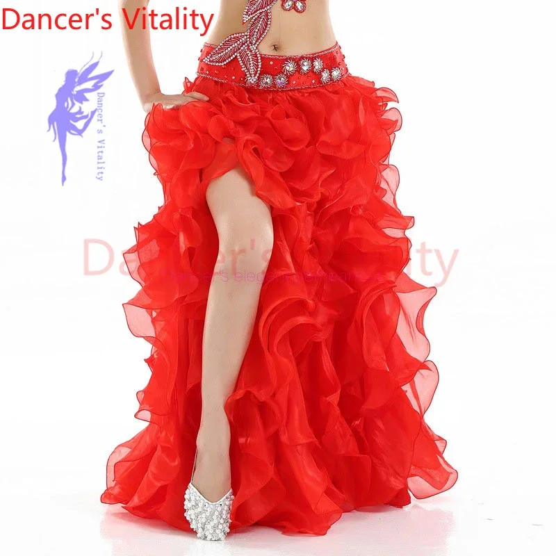 VENTE CHAUDE! Robe de danse du ventre en fil pour femmes âgées, Costumes Sexy, jupe de scène de danse latine Shasha pour dames, jupes fendues de danse du ventre