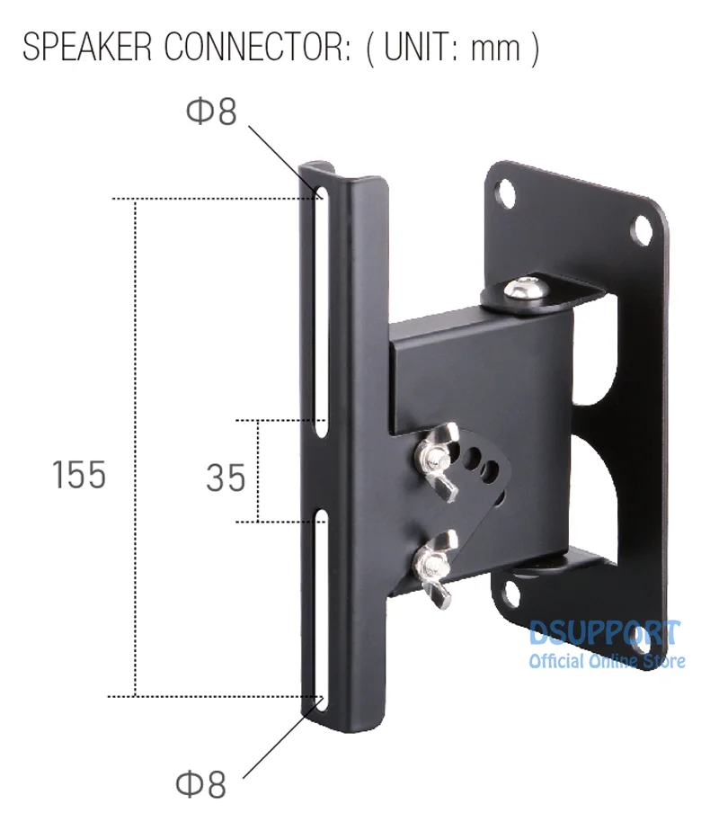 ユニバーサルサラウンドスピーカー,高品質の壁掛けブラケット,40kg,gu40l,1ペア,2個