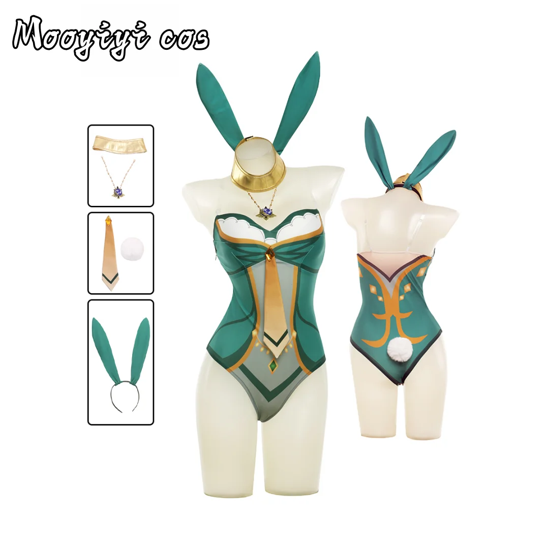 

Новый карнавальный костюм Лизы Мичи на Хэллоуин, Рождество, выставка комиксов, аниме для женщин, S-XL, игра Genshin Impact Bunny Girl В НАЛИЧИИ