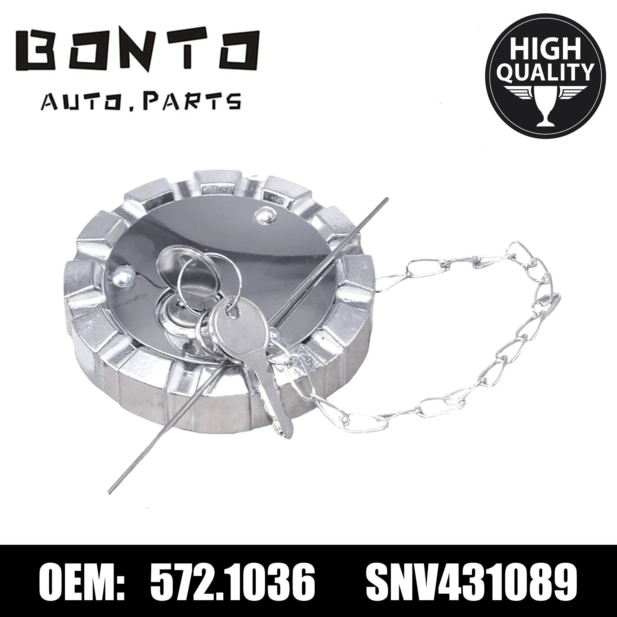 Tapa de combustible diésel con bloqueo plateado BONTO, cubierta para Freightliner Kenworth Peterbilt Western Star, reemplazo 572.1036 SNV431089