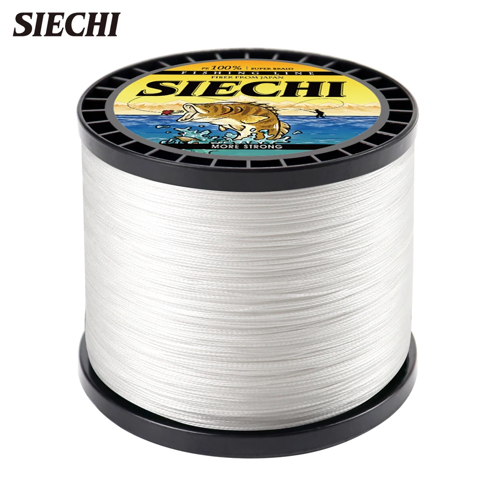 SIECHI PE Fishing Line 300M 500M 1000M 100M 4 Strands Wear-resistant Multifilament Braided Fishing Wire 12 20 30 43 52 65 83LB