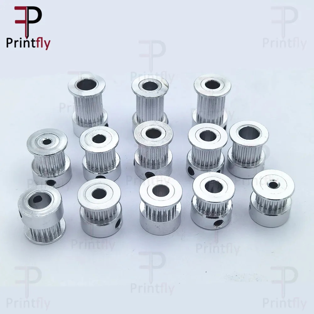 Printfly 2GT 20 teeth 2GT Timing Pulley Bore 3.175/4/5/6/6.35/8mm for GT2 Open Synchronous belt width 6mm/10mm/15mm 3d printer