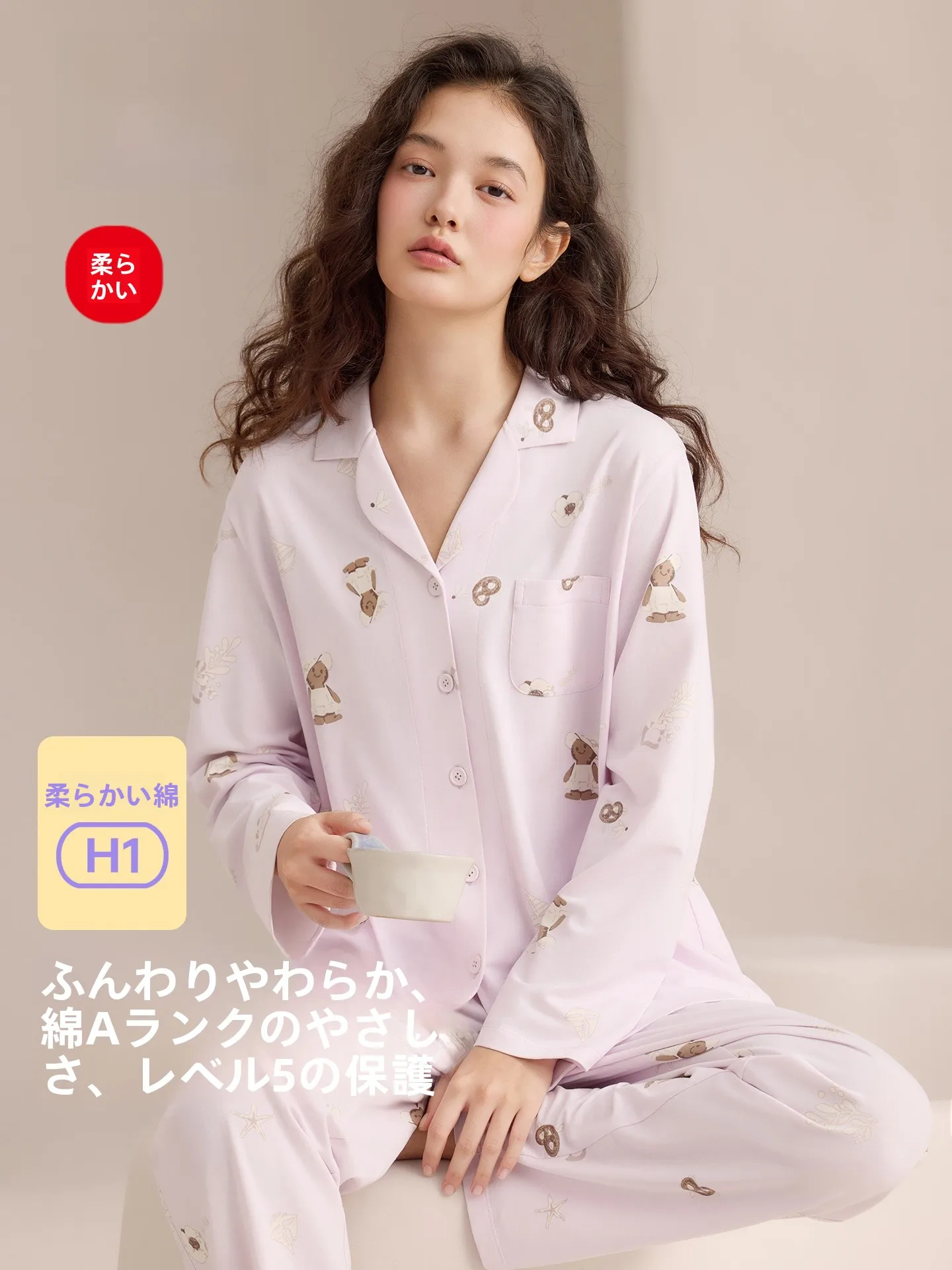 soft-cotton-spwear-women's-spring-autumn-loose-long-sve-home-clothes-set-comfortable-home-leisure-suit-cotton-material
