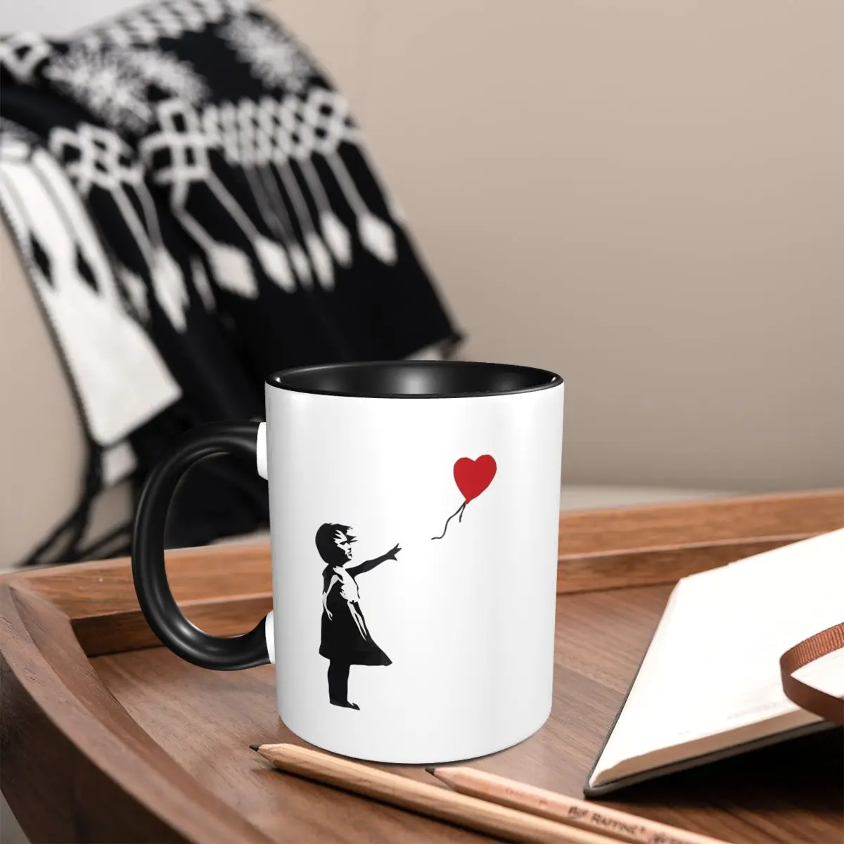 

Бэнкси - девушка с воздушным шаром, кружка, забавные керамические кофейные чашки, чайные кружки, чашка для молока, посуда для напитков, подарок для женщины и мужчины