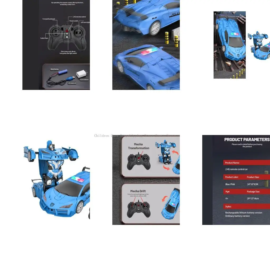 Télécommande à télécommande Robot Toy Toy Transformation Drift Fonction Véhicule télécommandée électrique pour les filles