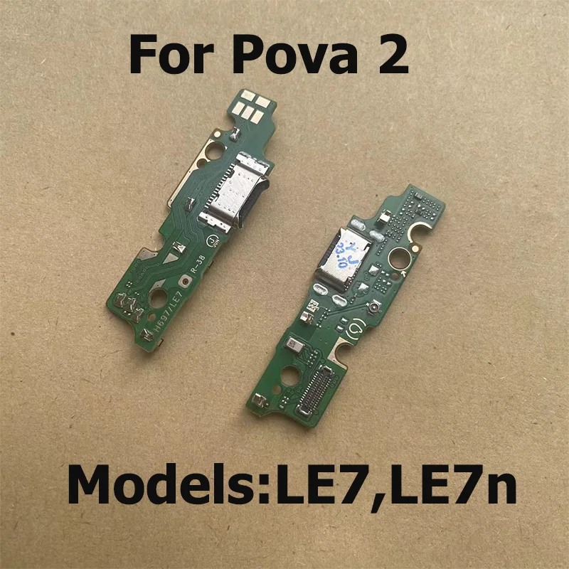 New For Tecno Pova 2 3 LD7 LE7 LF7n USB Charging Charger Dock Port Board Flex Cable For Pova Neo 2 3