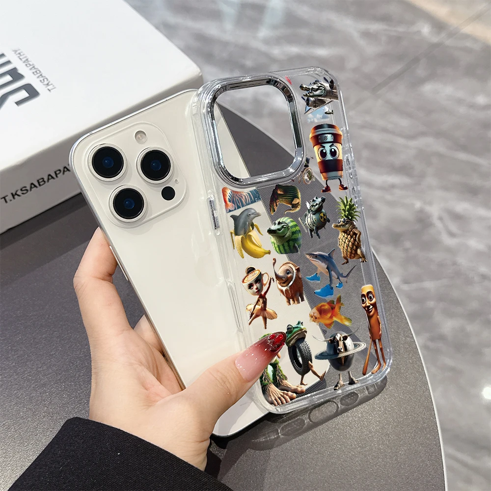 مثيرة للاهتمام الانصهار الحيوانات تصفيح جراب هاتف شفاف ل ممن لهم Reno2 Reno4 Reno5 Reno6 Reno8 Reno11 Reno12 Z T F Pro 4G 5G