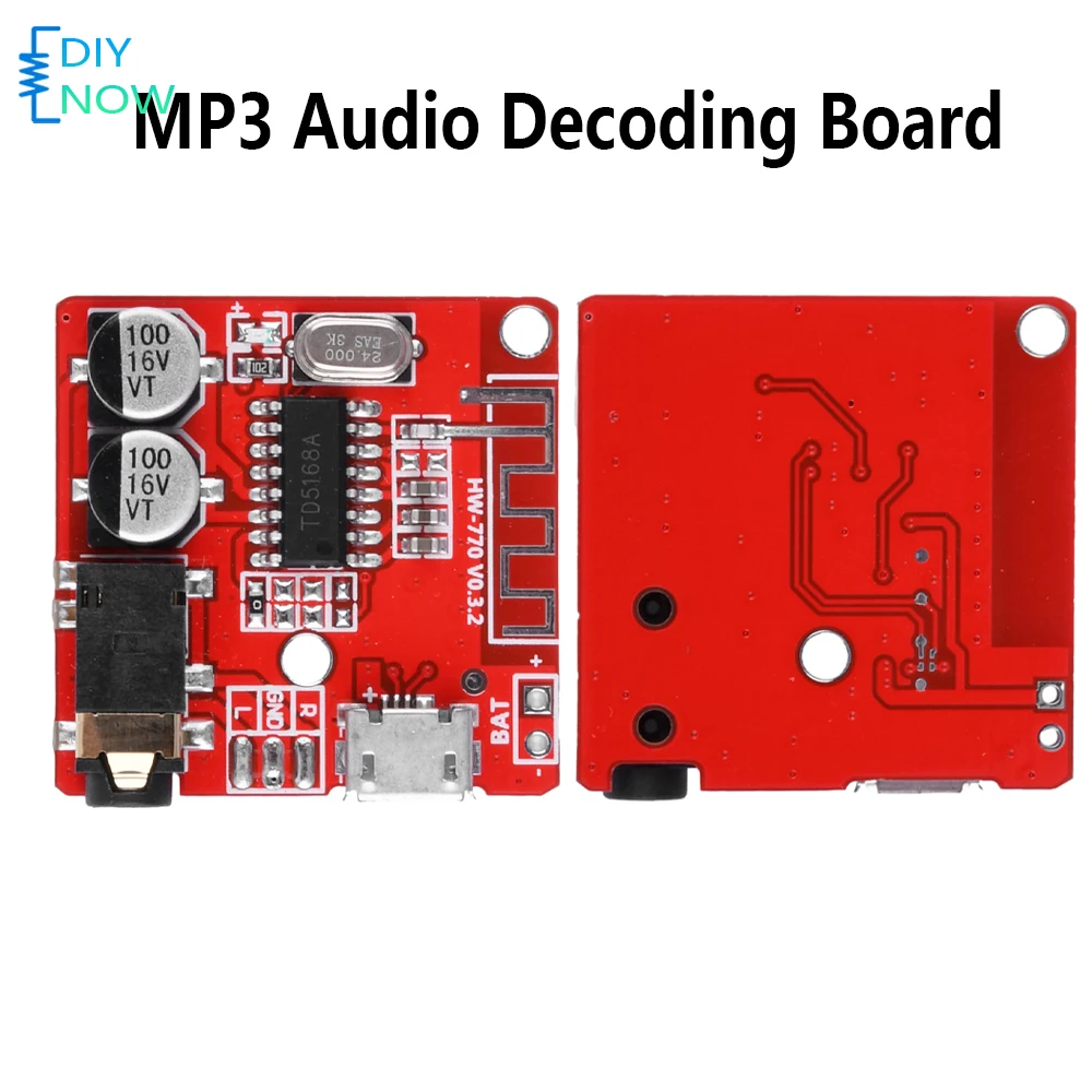 Bluetooth MP3 Decoder Board Lossless Car Speaker Audio Amplifier with Bluetooth 5.0 Stereo Receiver Module 5V Power Supply