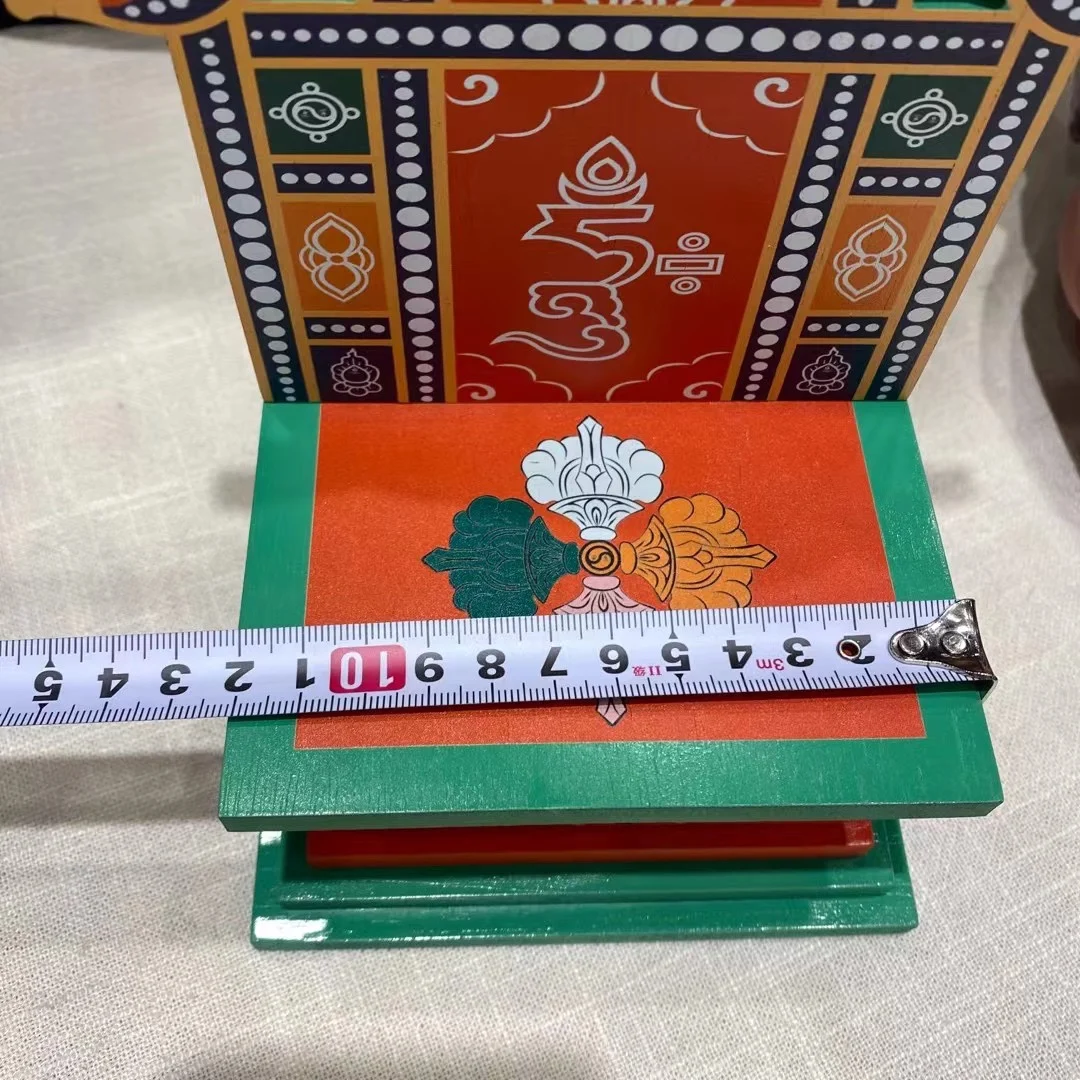 Household offering, solid wood painting, 3-inch Buddha statue base, casket offering table, rubber wood offering rack