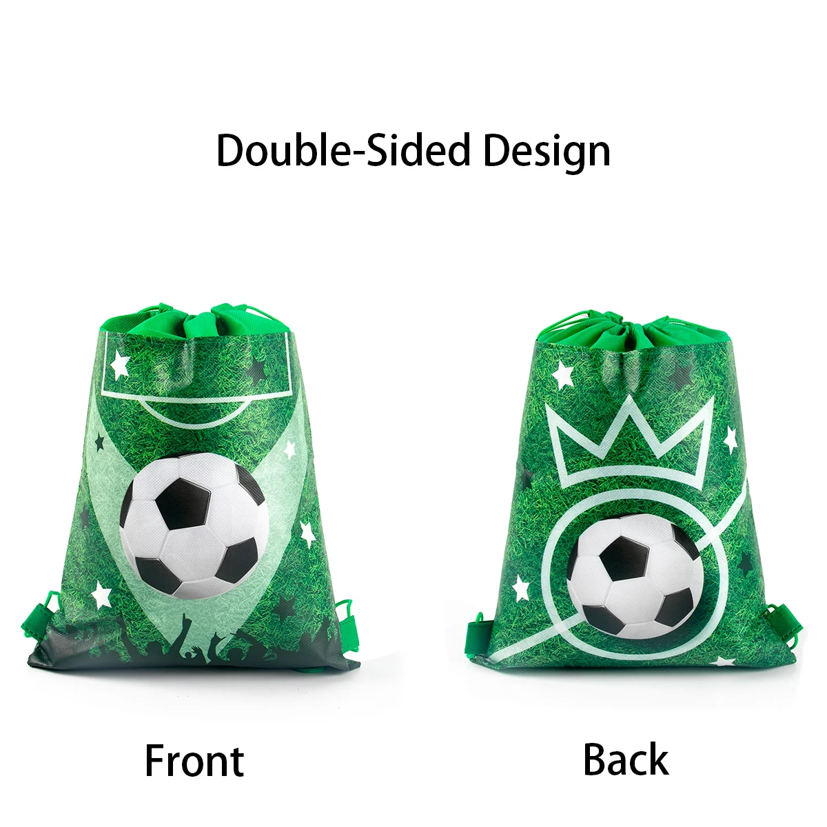 5/10pcs Football Drawstring Bags Football Party Gift Bag Kids Backpack Sport Theme Birthday Party Favors for Guest Football Bag