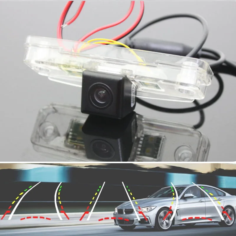 Cámara de visión trasera de trayectoria dinámica inteligente HD para Subaru Impreza WRX STi Forester SG SH Outback BP BR Sedan Exiga Justy