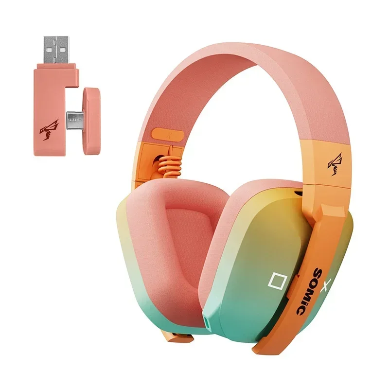 Somic G810 Headphones Noise Reduction With Microphone Bluetooth Wireless Headset Sports Gradient Earphones Stereo Sound Gifts