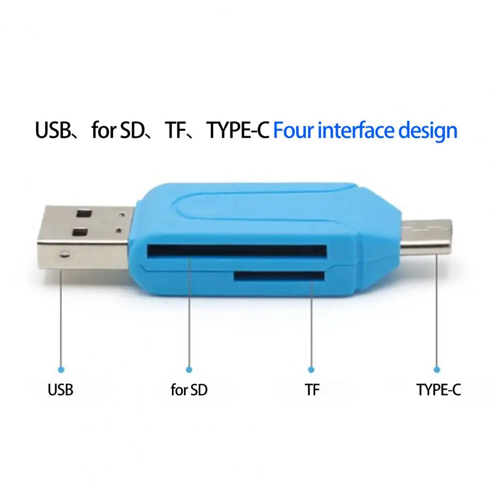 Memory Card Reader Compact TF Card Reader Driver-free Data Transmission USB Type-C Smart Memory TF SD-Card Reader