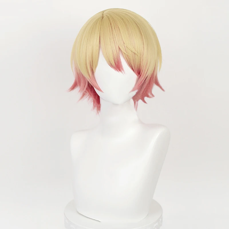 Tenma Tsukasa parrucca Cosplay di alta qualità corta 30cm gradiente resistente al calore capelli sintetici Halloween gioco di ruolo parrucche Anime + WigCap