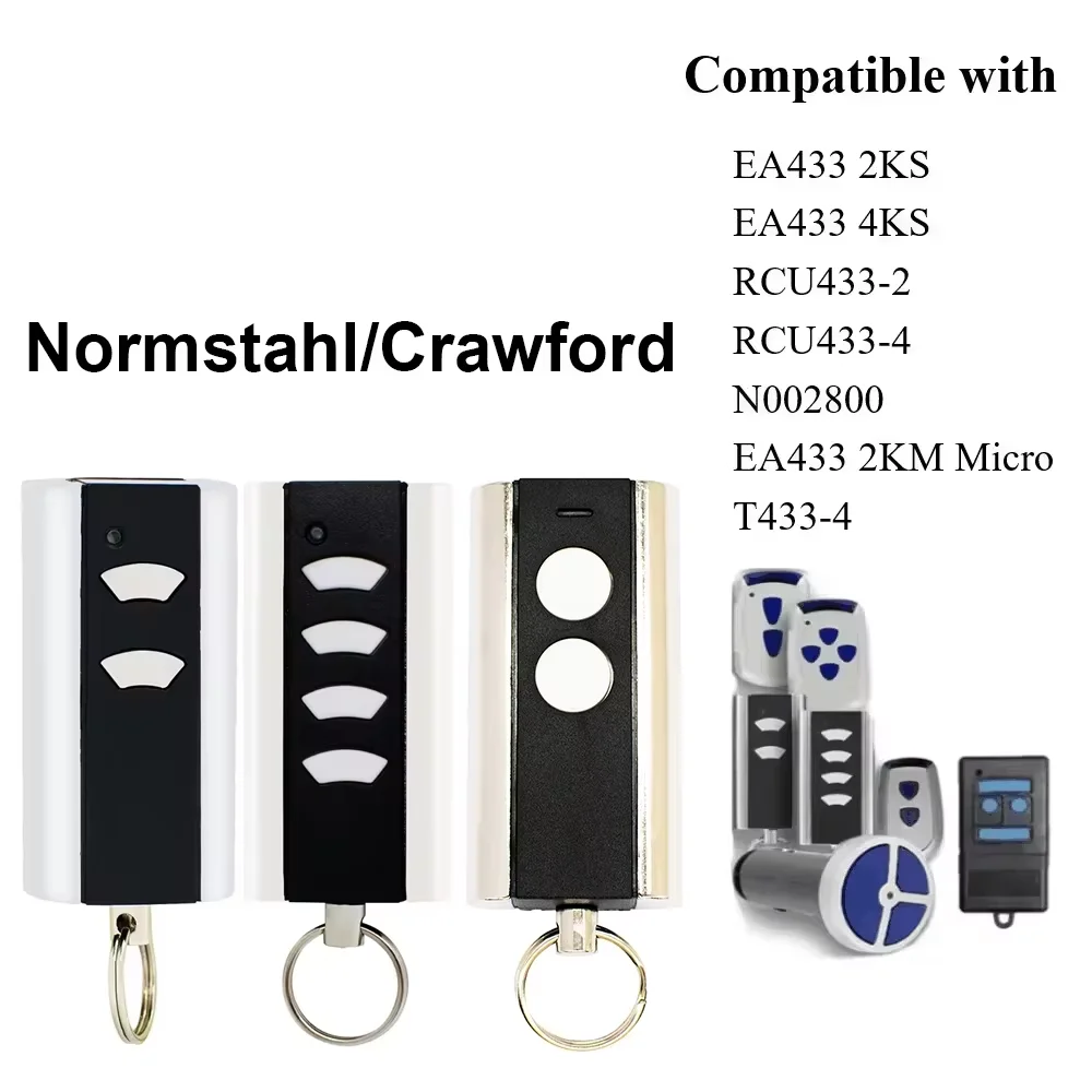 

Normstahl Crawford Standard Steel EA433 2K 4K 2KM RCU 433-2 433-4 T433-4 N002800 Garage Door Remote Control 433.92MHz