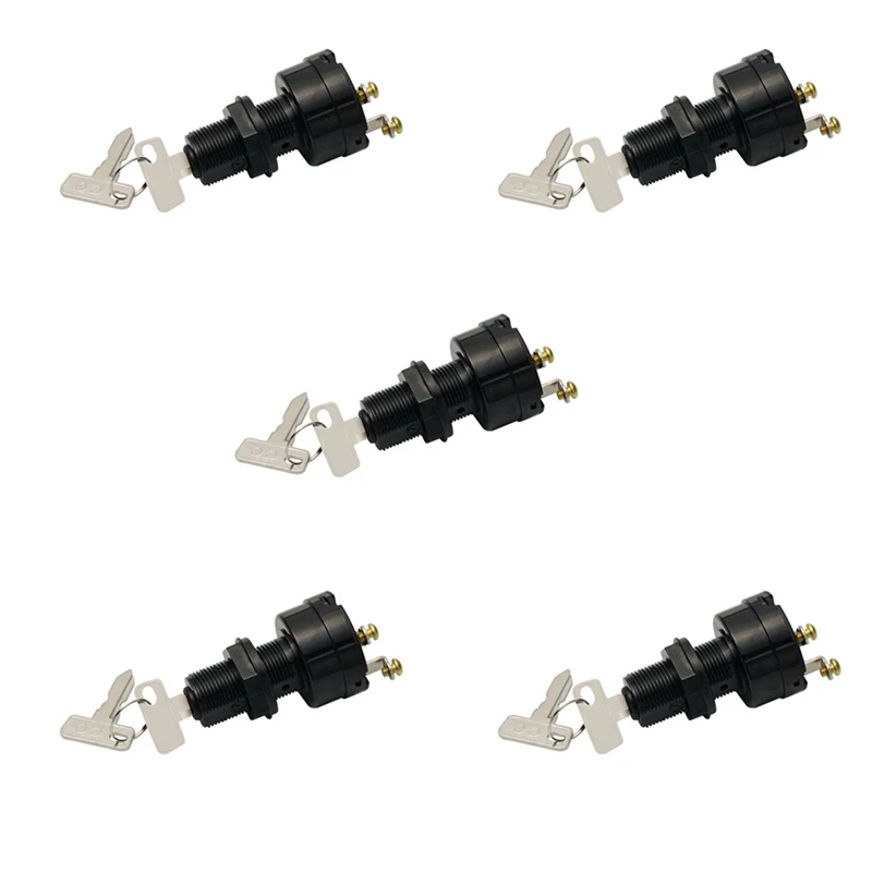 

5X Starter Switch,For Club Car DS Electric Golf Cart 1996-Up Ignition Key Switch, 36 Or 48 Volts,Part Number 101826201