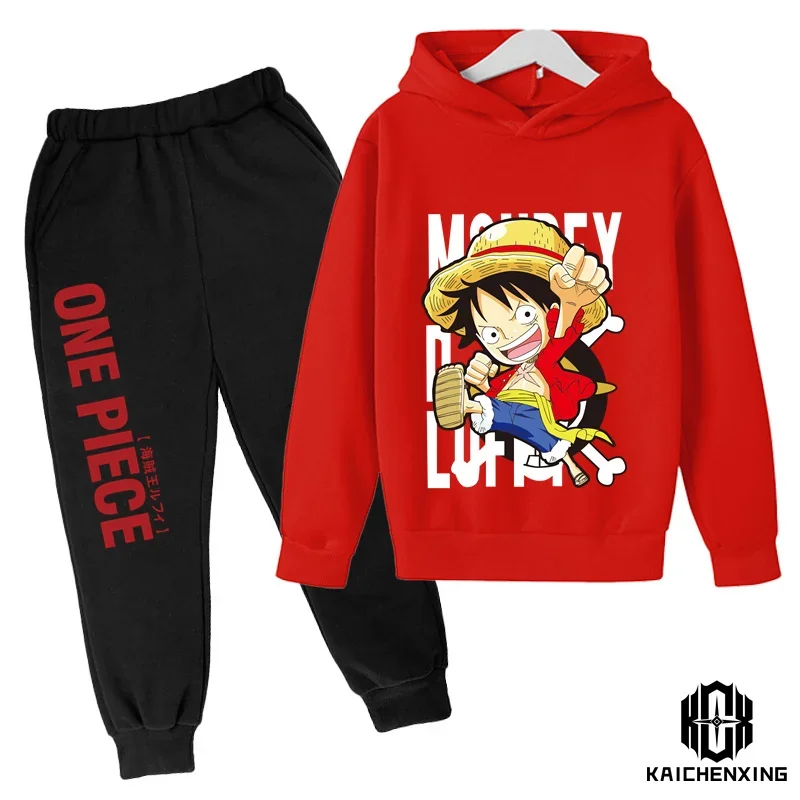 2025 New Anime One Pieces Hoodie Set Children's Beautiful Sweatshirt Casual Jumper Cute Fashion Baby Boy Clothes Girls