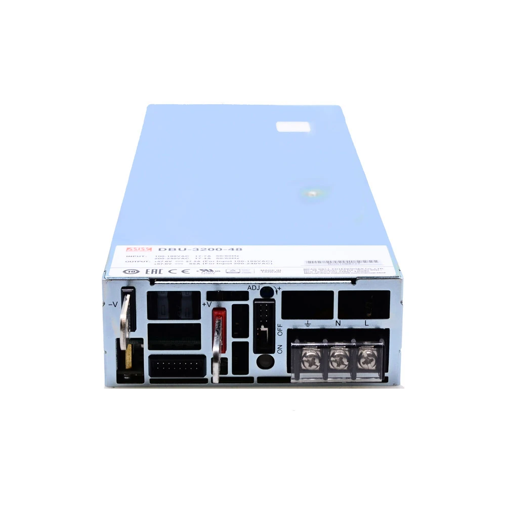 (MEANWELL) DBU-3200 -24/48 فولت شاحن بطارية ذكي أحادي الإخراج مزود الطاقة مع 330-1000AH لبطاريات LO-ion